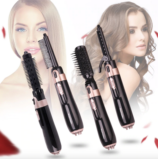4 in 1 Hair Dryer Brush Electric Hair Straightener Curler (🔥 Last Day of SALE with 75% OFF 🔥)