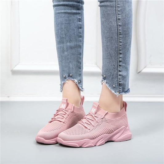 Women's Shoes - Fashion Women Air Mesh Fly-wire Sneakers