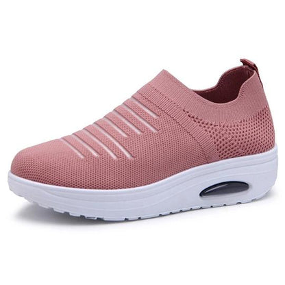 Women's Mesh Cushioned Slip On Platform Casual Sock Shoes