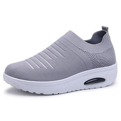 Women's Mesh Cushioned Slip On Platform Casual Sock Shoes