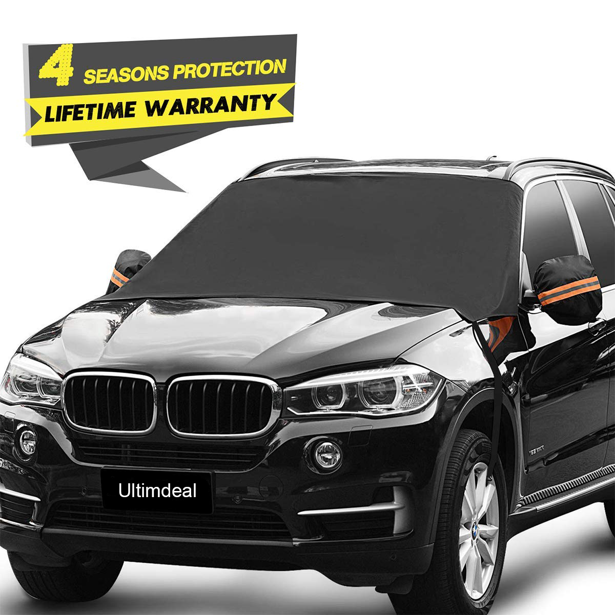 Premium Windshield Snow Cover Sunshade + Mirrors Cover (One Size Fits All)