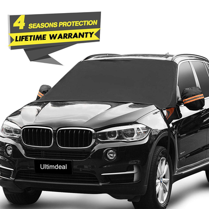 Premium Windshield Snow Cover Sunshade + Mirrors Cover (One Size Fits All)