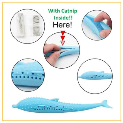 Purrfect Cat Silicone Fish Toothbrush