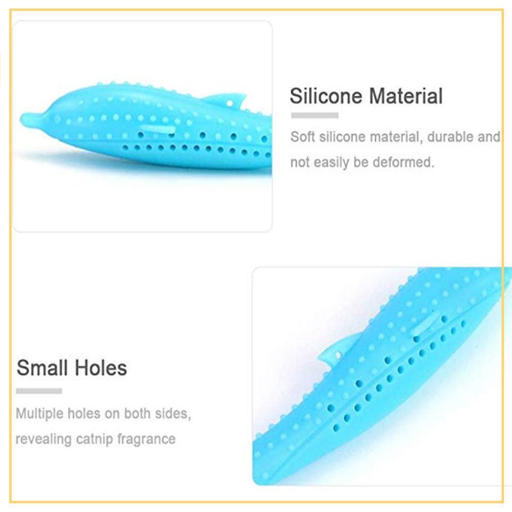 Purrfect Cat Silicone Fish Toothbrush
