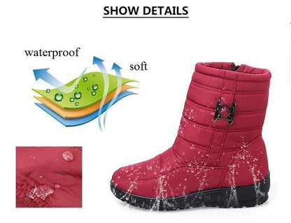 Women's Waterproof Zipper Boots