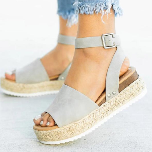 PLATFORM SANDALS WITH ANKLE SUPPORT