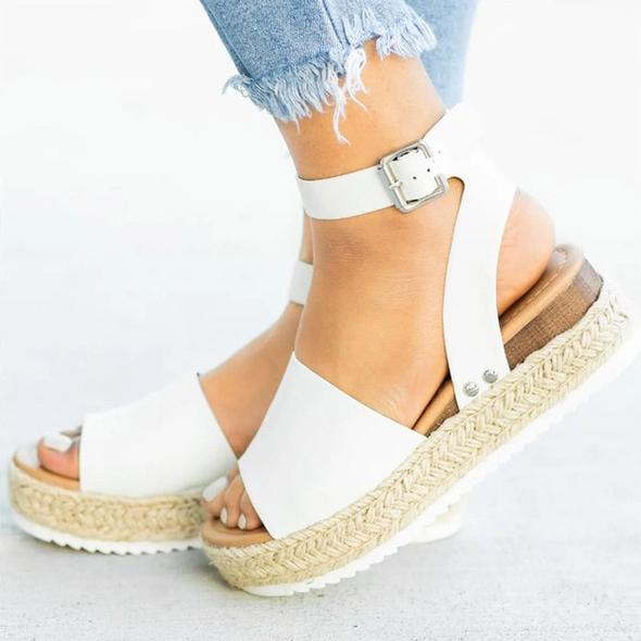 PLATFORM SANDALS WITH ANKLE SUPPORT