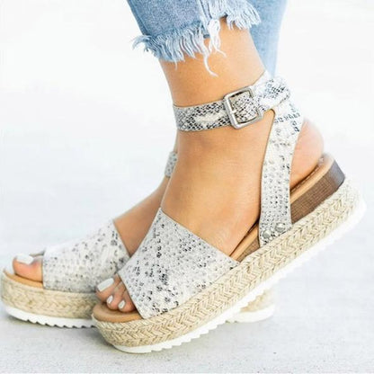 PLATFORM SANDALS WITH ANKLE SUPPORT