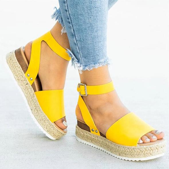 PLATFORM SANDALS WITH ANKLE SUPPORT
