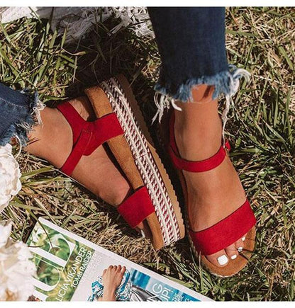 PLATFORM SANDALS WITH ANKLE SUPPORT