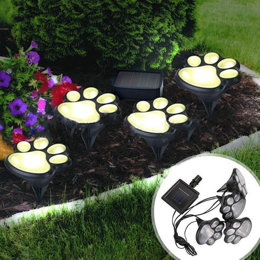 Pet Lover: Solar-Powered Paw Print Lights