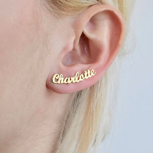 Personalized Name Earrings ( 1 Pair )
