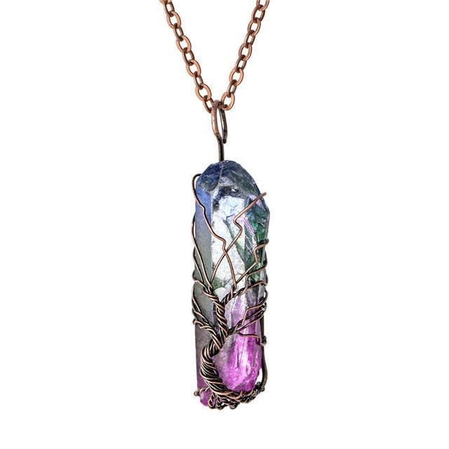 Tree Of Life Crystal Stone Necklace
