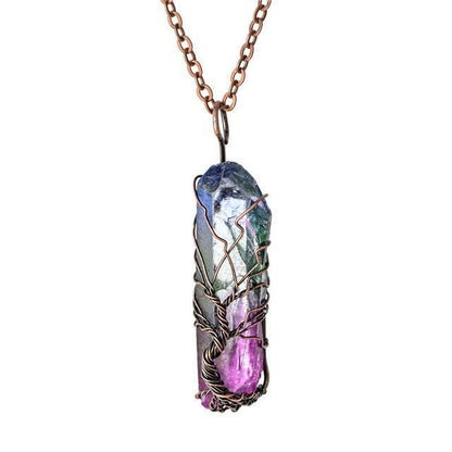 Tree Of Life Crystal Stone Necklace