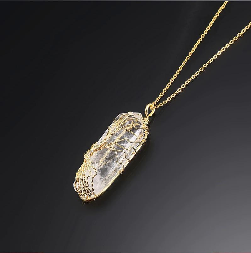 Tree Of Life Crystal Stone Necklace