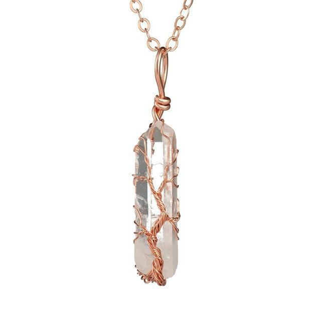 Tree Of Life Crystal Stone Necklace