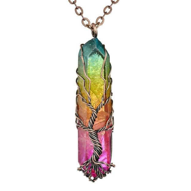Tree Of Life Crystal Stone Necklace