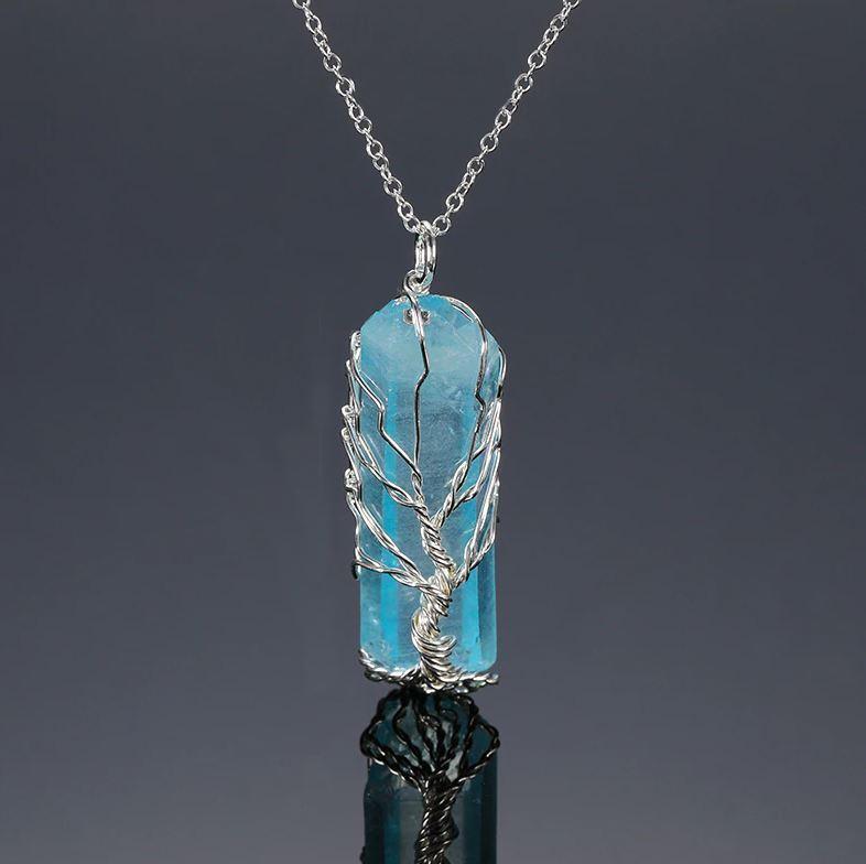 Tree Of Life Crystal Stone Necklace