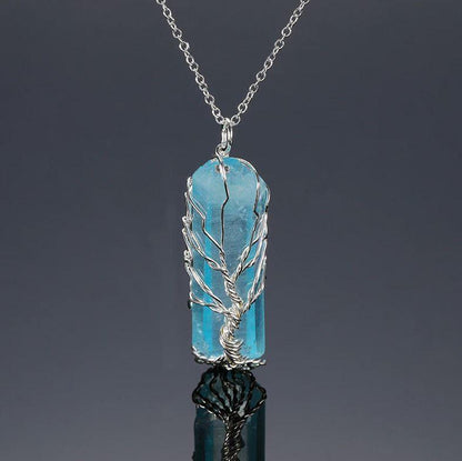 Tree Of Life Crystal Stone Necklace
